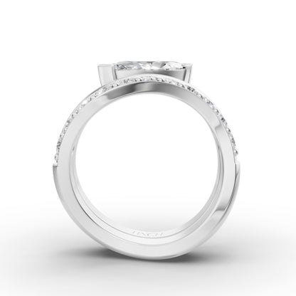 Marquise Flow Engagement Stack in Lab Grown Diamond