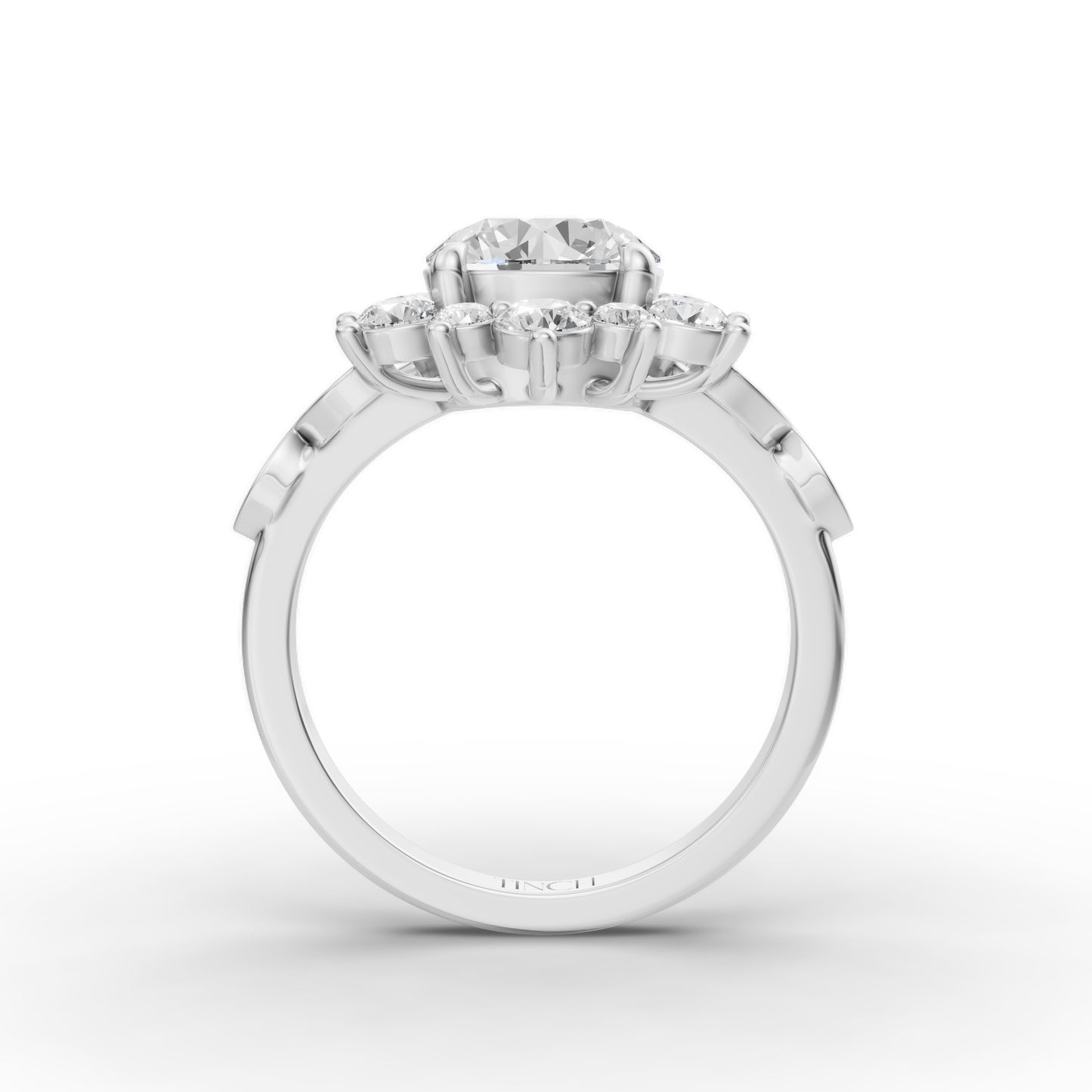Heirloom Bloom Round Solitaire Engagement Ring in Lab Grown Diamond