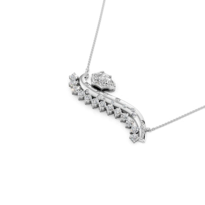 Lab grown diamond gold necklace for women bridal