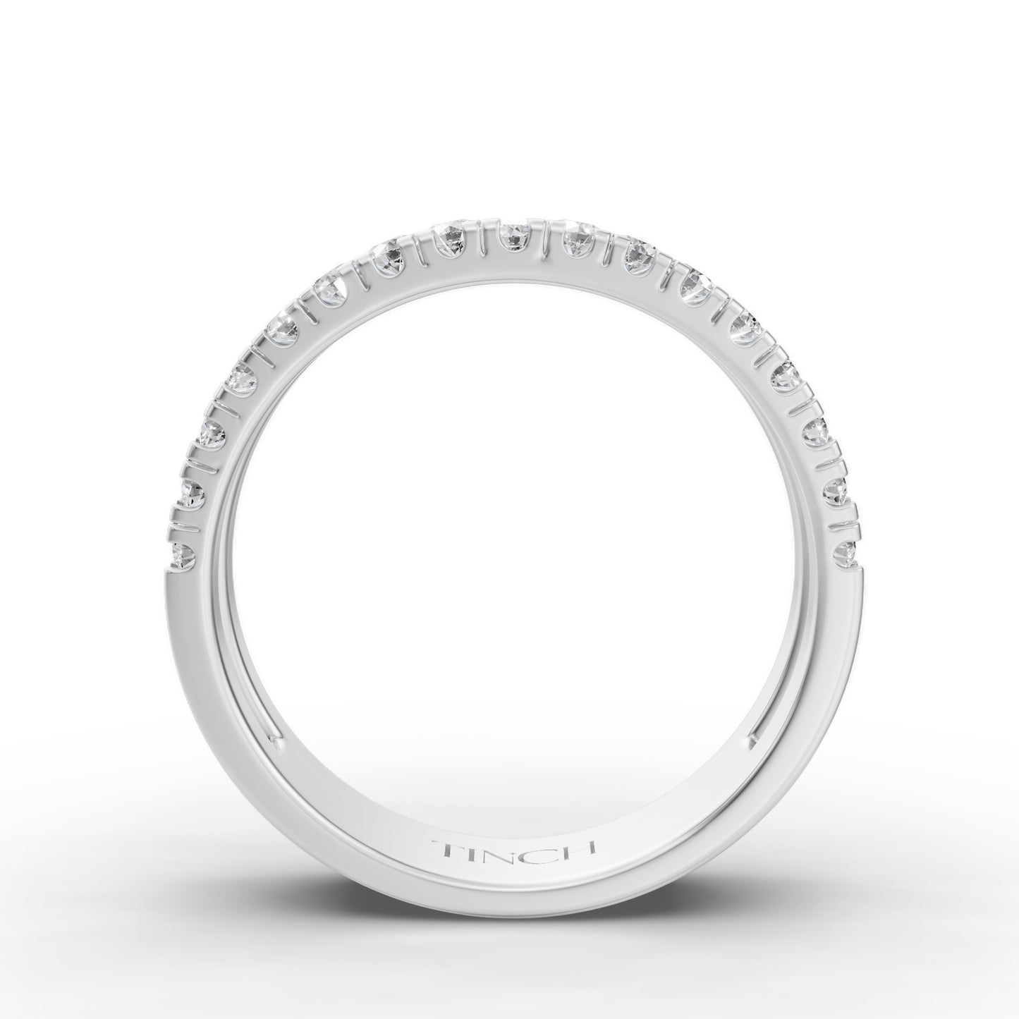 Round Dual Half Band Stack Ring in Lab Grown Diamond