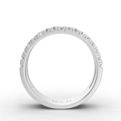 Round Dual Half Band Stack Ring in Lab Grown Diamond