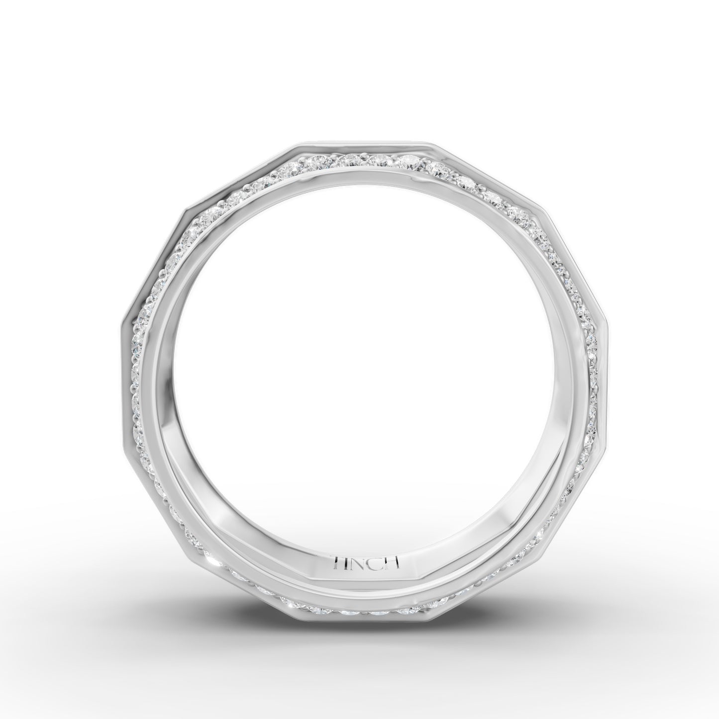 Auron Infinity Wedding Band in Lab Grown Diamond
