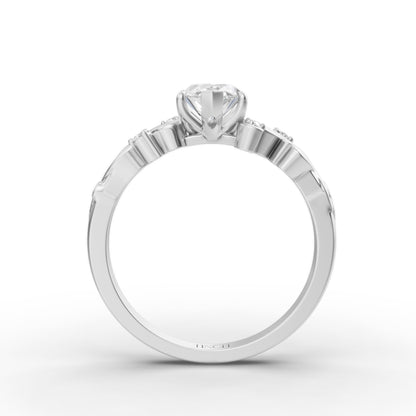 The Marquise Vintage Vine Engagement Ring | Marquise Lab Grown Diamond in 14/18K Gold