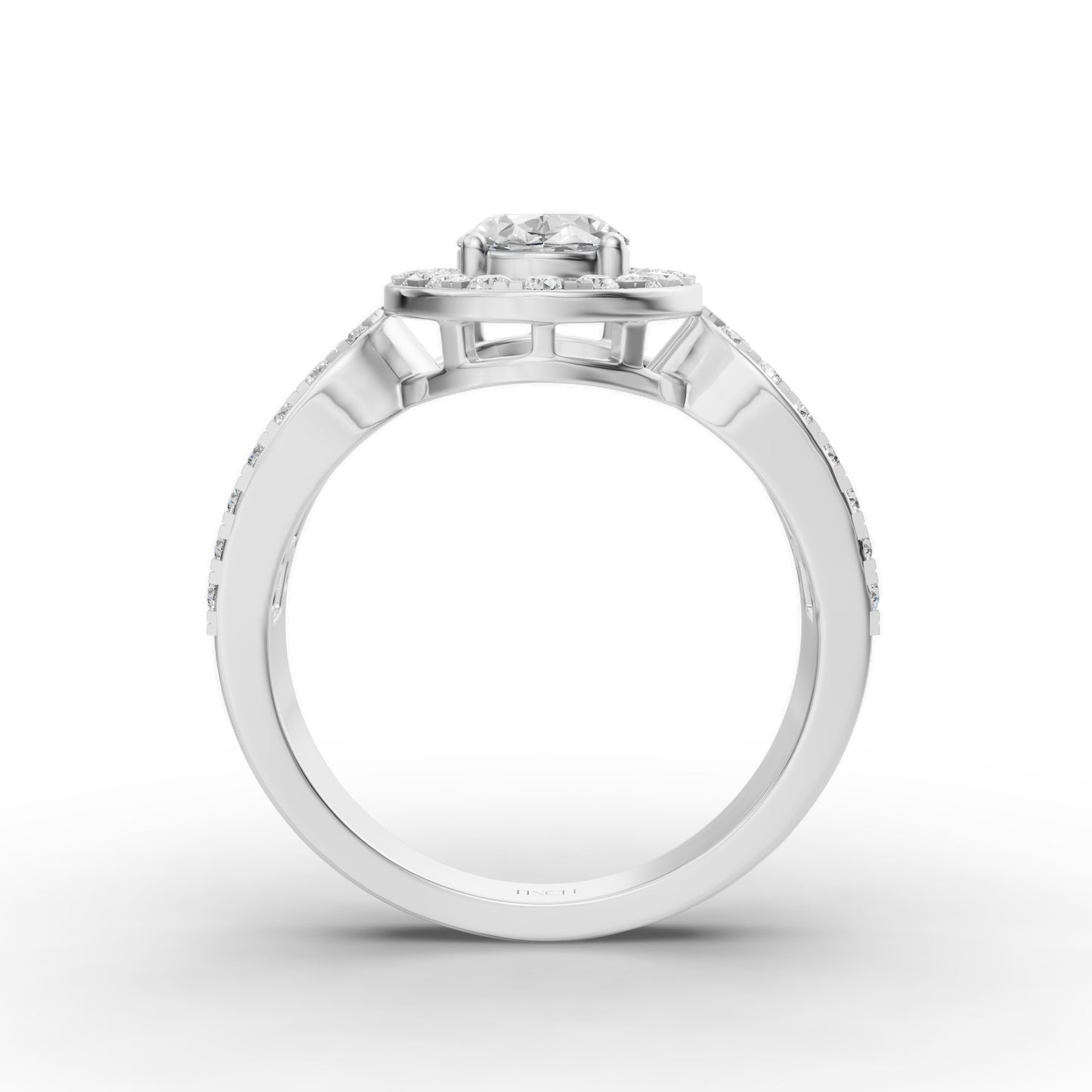 Classic Oval Halo Engagement Ring in Lab Grown Diamond
