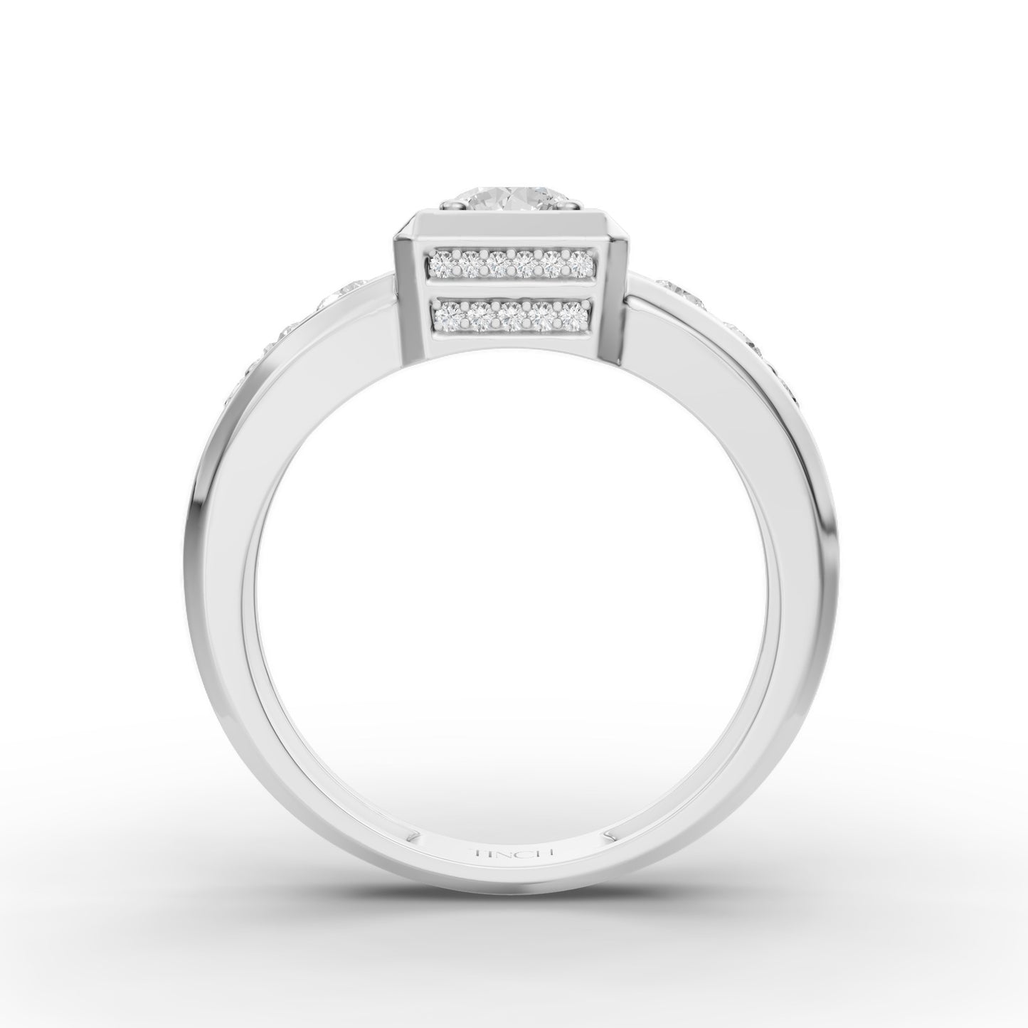 Chanel Round Men’s Engagement Ring in Lab Grown Diamond