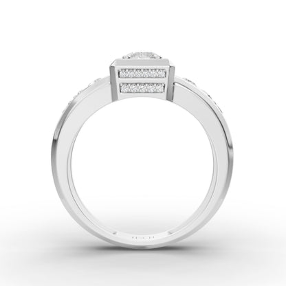 Chanel Round Men’s Engagement Ring in Lab Grown Diamond