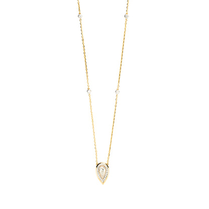 Diamond gold pendant necklace for women daily wear