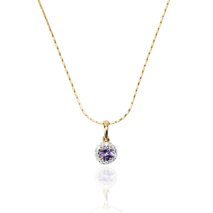 Diamond gold pendant necklace for women daily wear