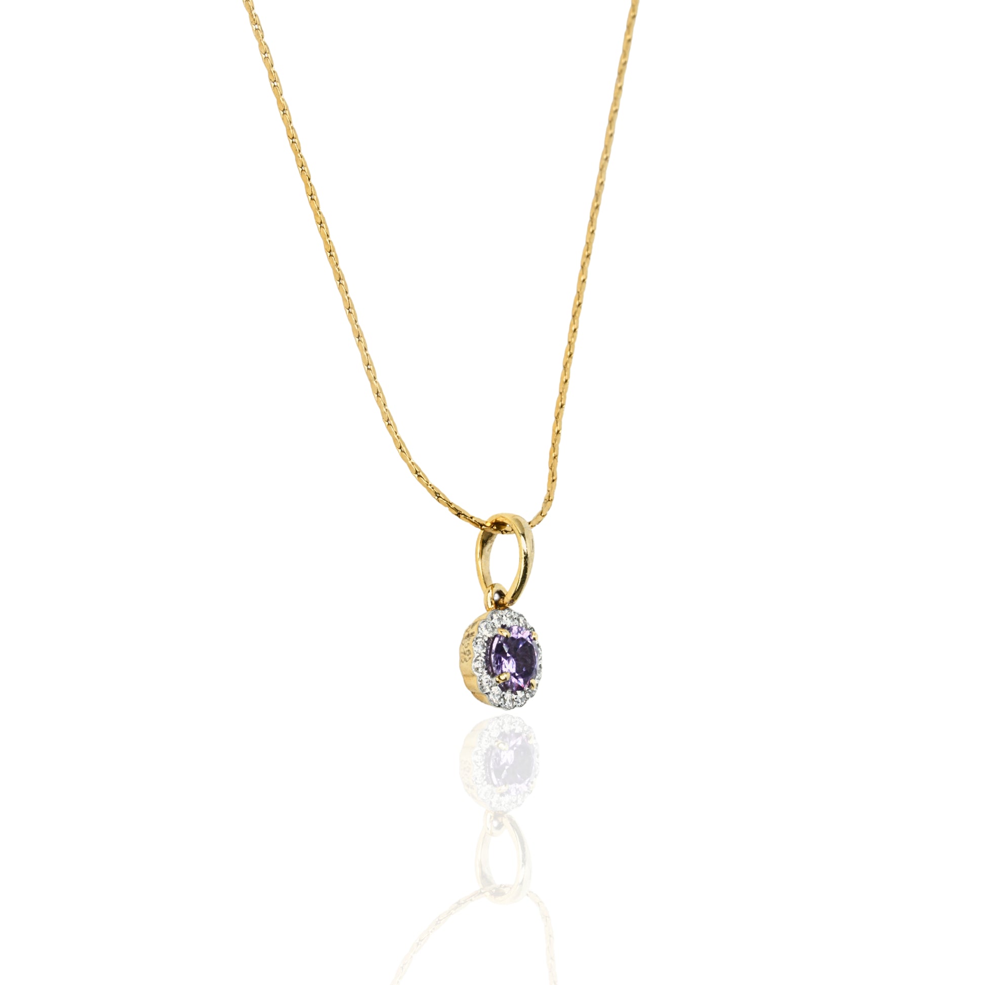 Diamond gold pendant necklace for women daily wear