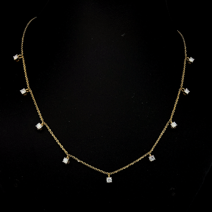 Diamond gold pendant necklace for women