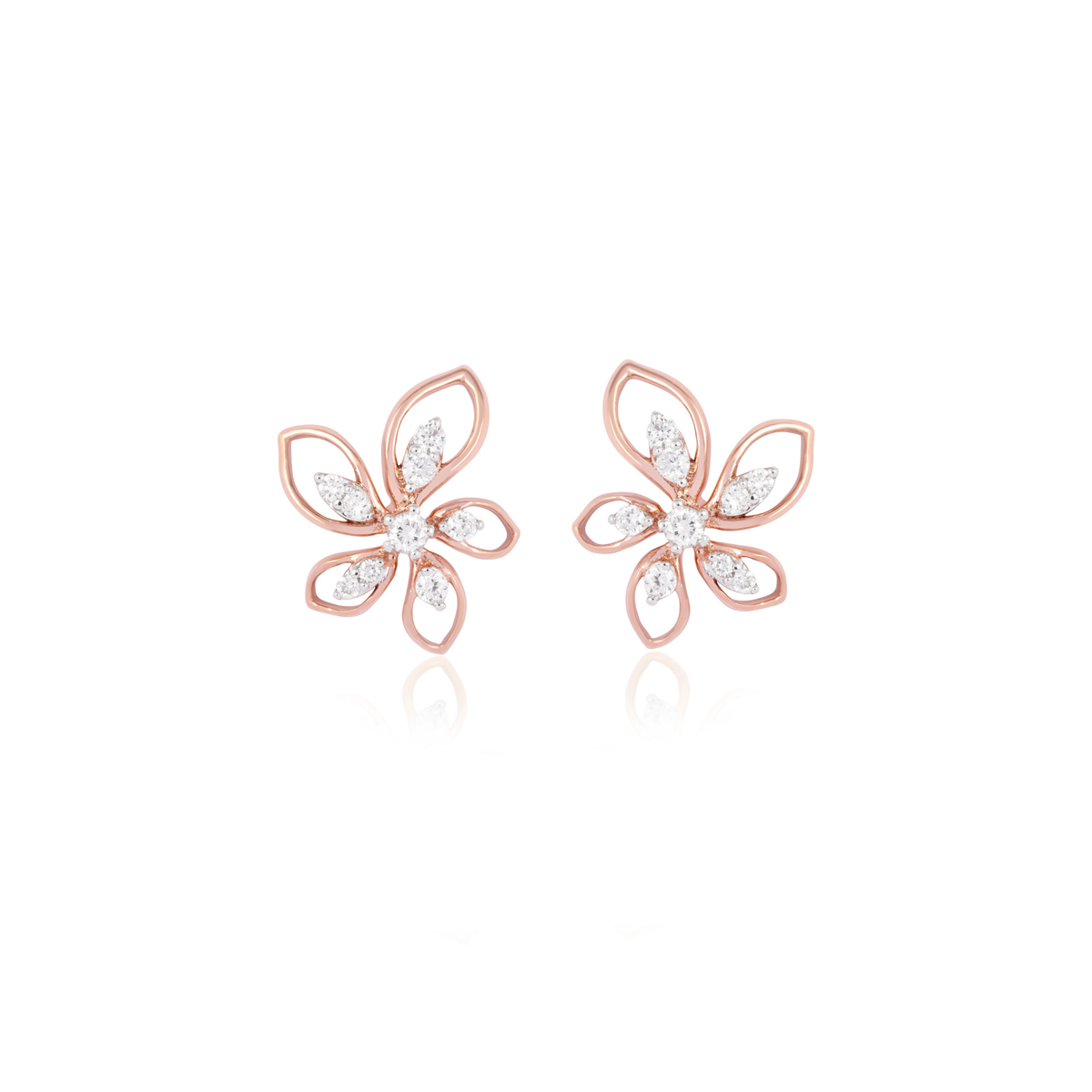 Diamond gold earrings for women