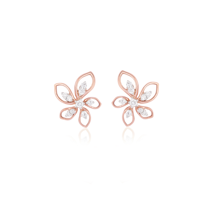Diamond gold earrings for women