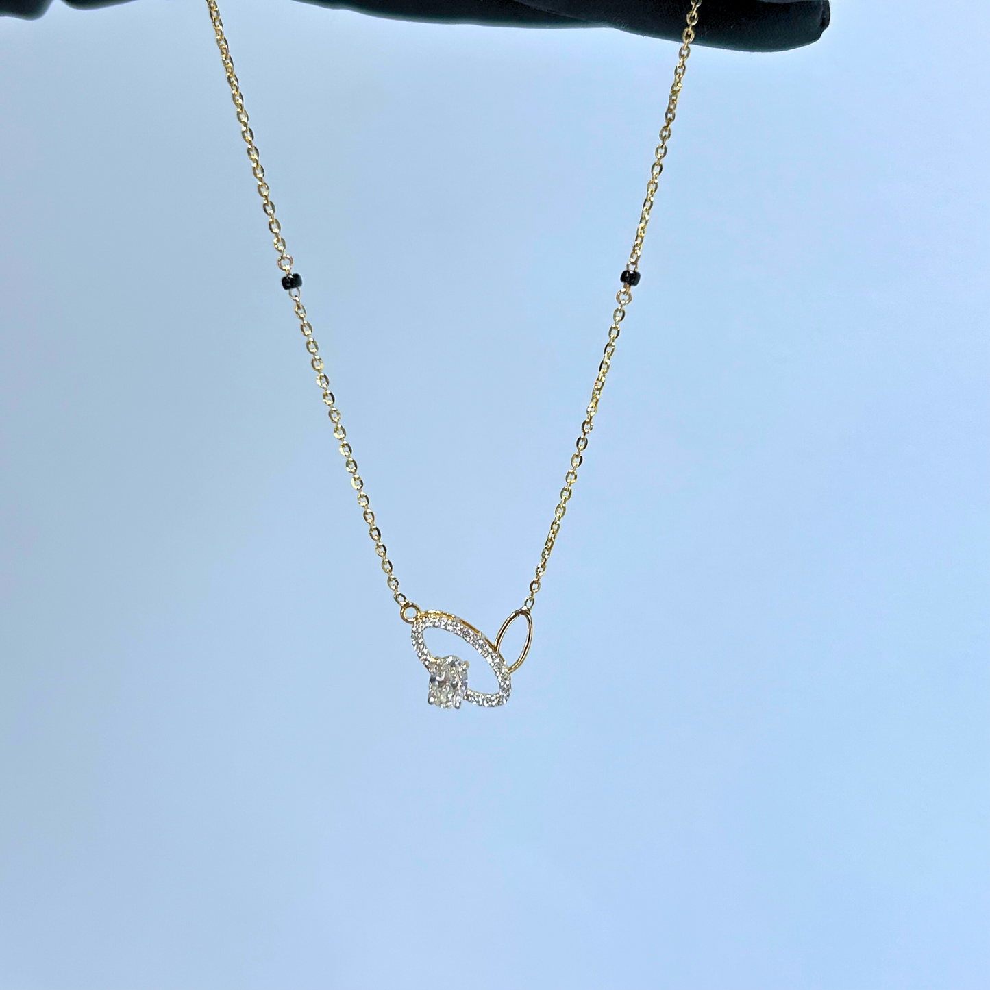 Aarika Oval Flexible Mangalsutra - Modern Necklace for Women