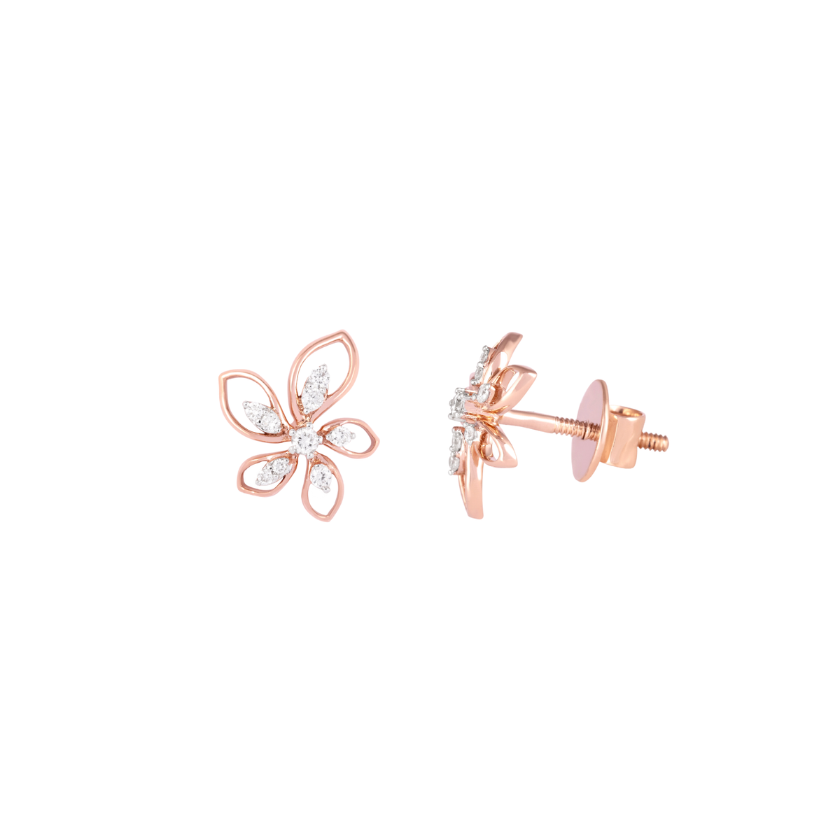 Diamond gold earrings for women