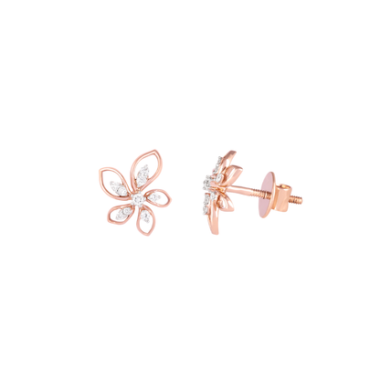 Diamond gold earrings for women
