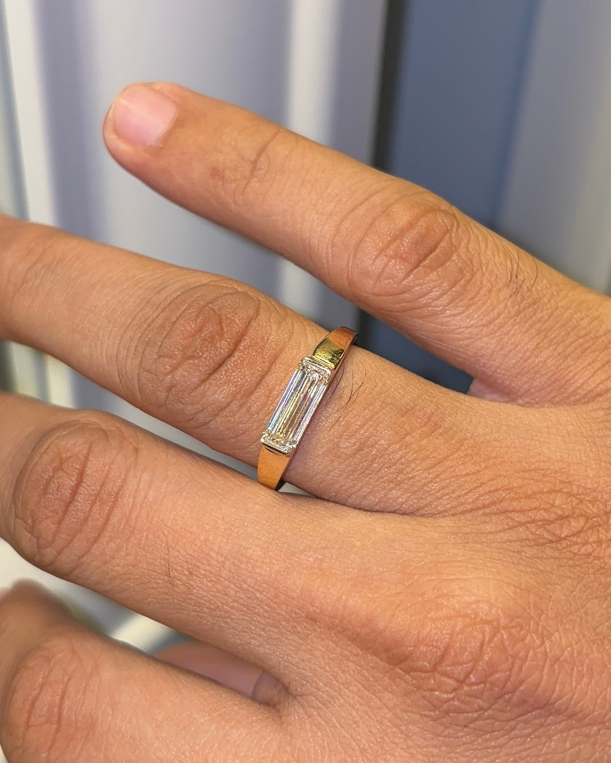 Diamond engagement ring for men