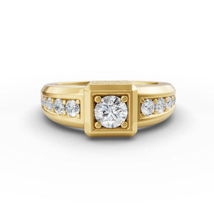 Chanel Round Men’s Engagement Ring in Lab Grown Diamond