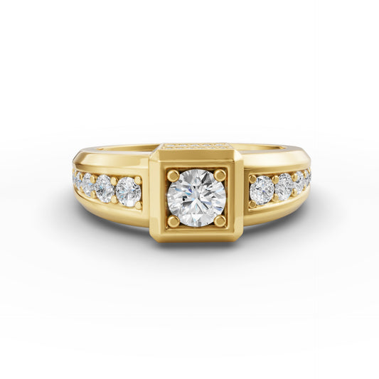 Lab grown diamond engagement ring for men