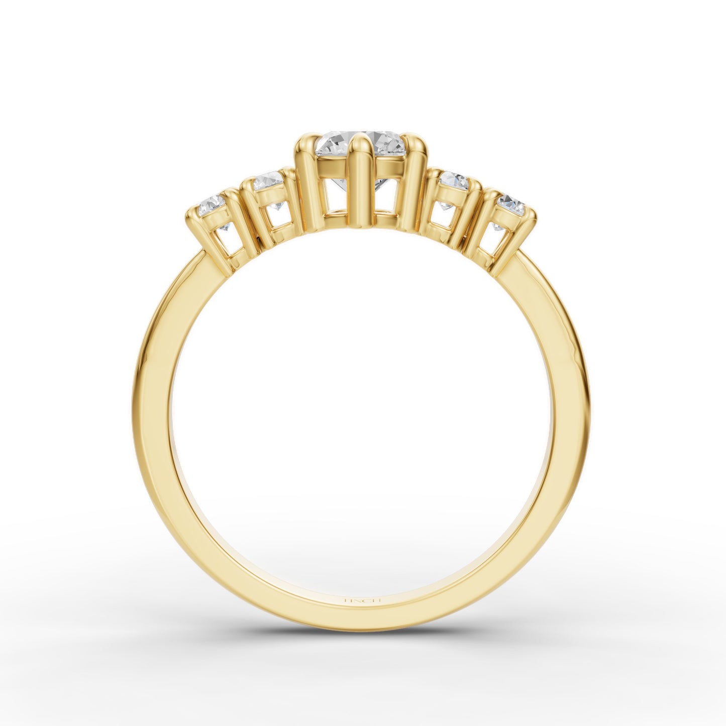 Petite Round Stack Ring in Lab Grown Diamond