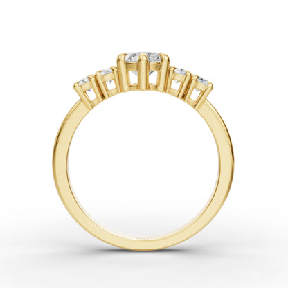 Petite Round Stack Ring in Lab Grown Diamond