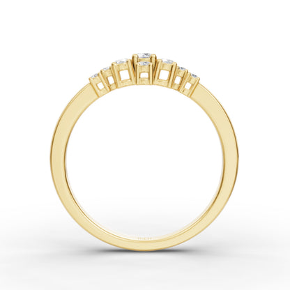 Petite Cluster Stack Ring in Lab Grown Diamond