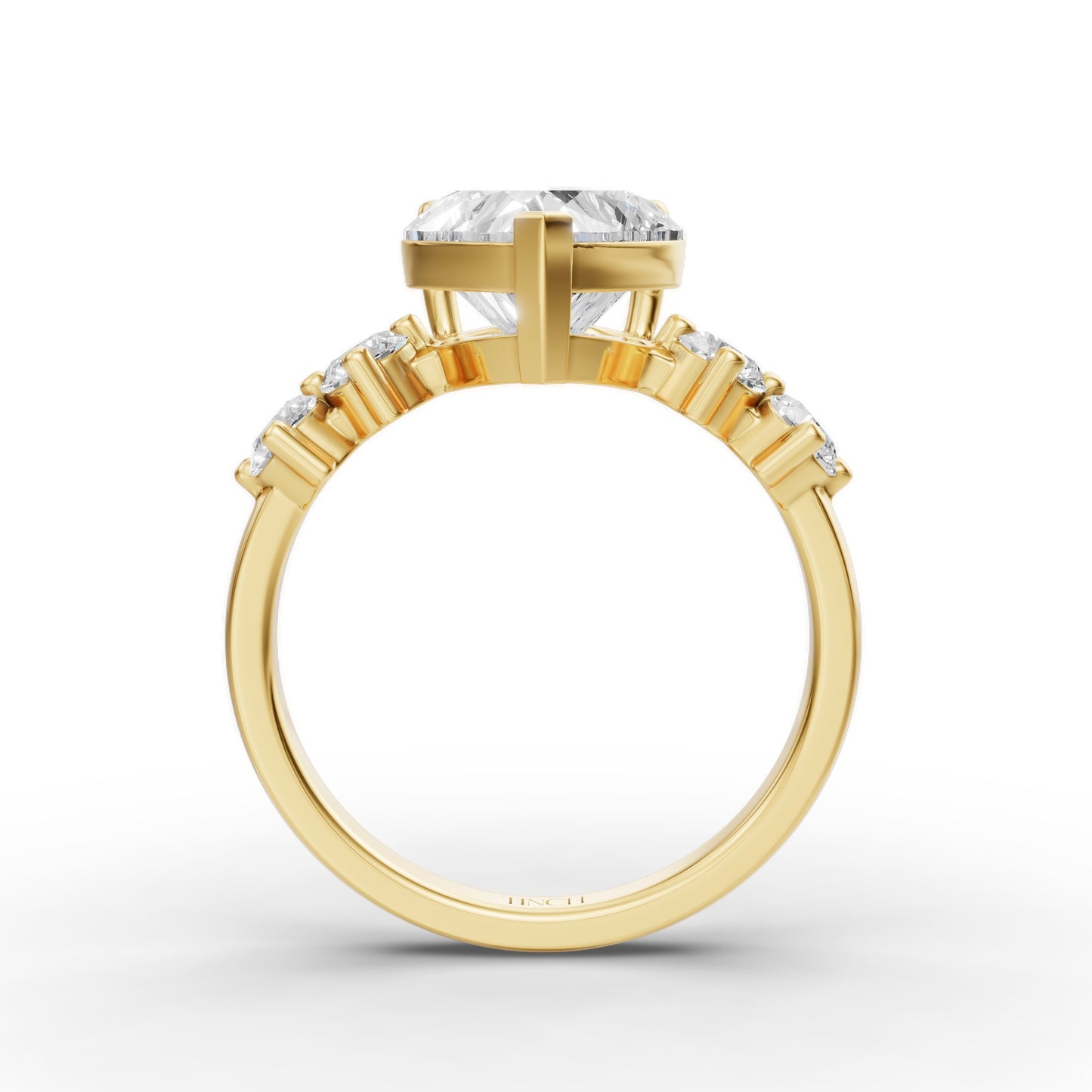 Classic Heart Solitaire Engagement Ring in Lab Grown Diamond