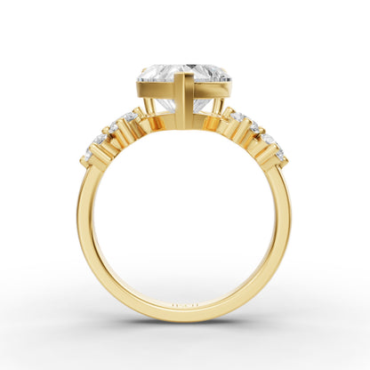 Classic Heart Solitaire Engagement Ring in Lab Grown Diamond