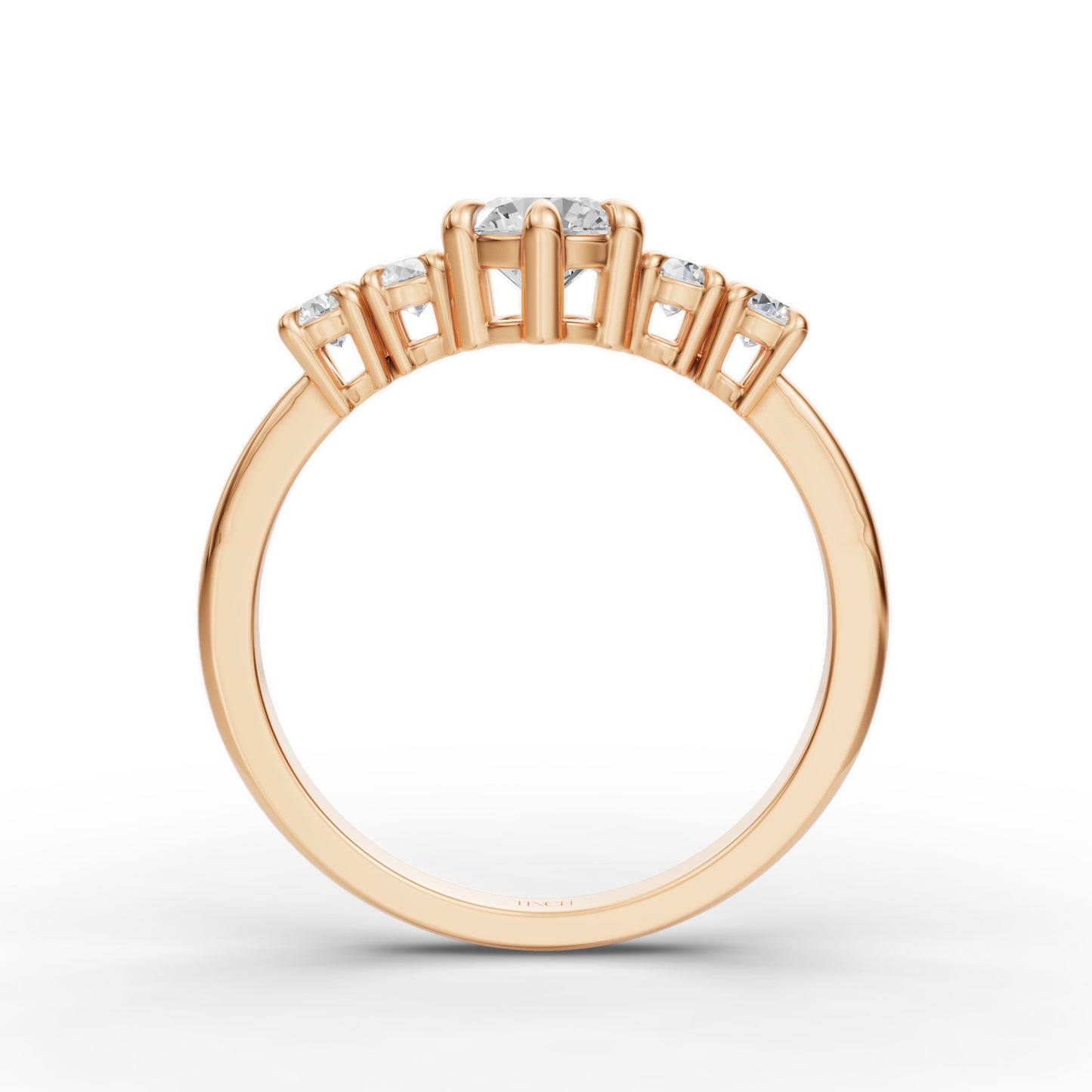 Petite Round Stack Ring in Lab Grown Diamond