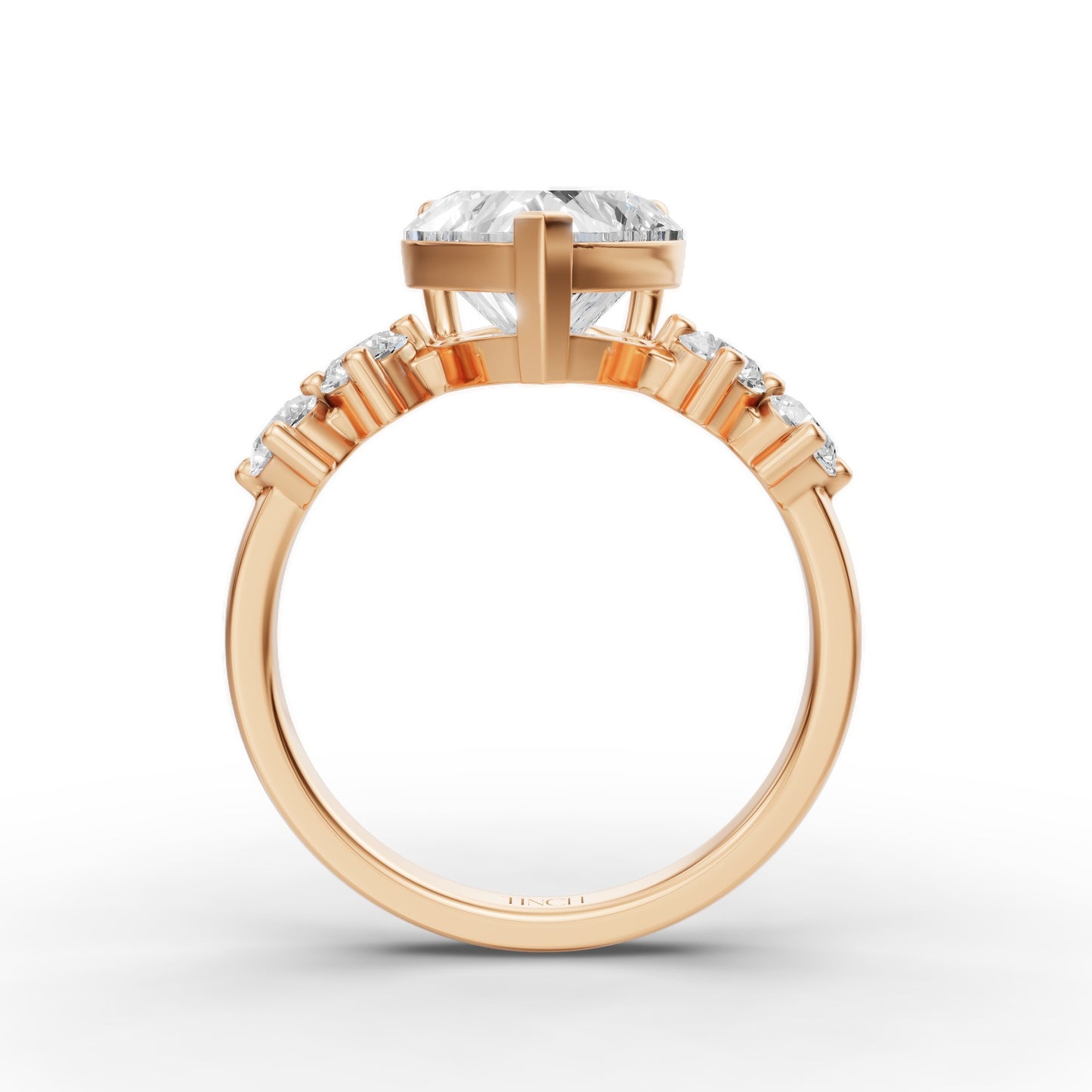 Classic Heart Solitaire Engagement Ring in Lab Grown Diamond