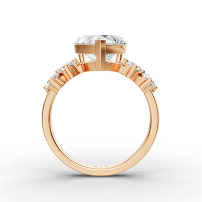 Classic Heart Solitaire Engagement Ring in Lab Grown Diamond