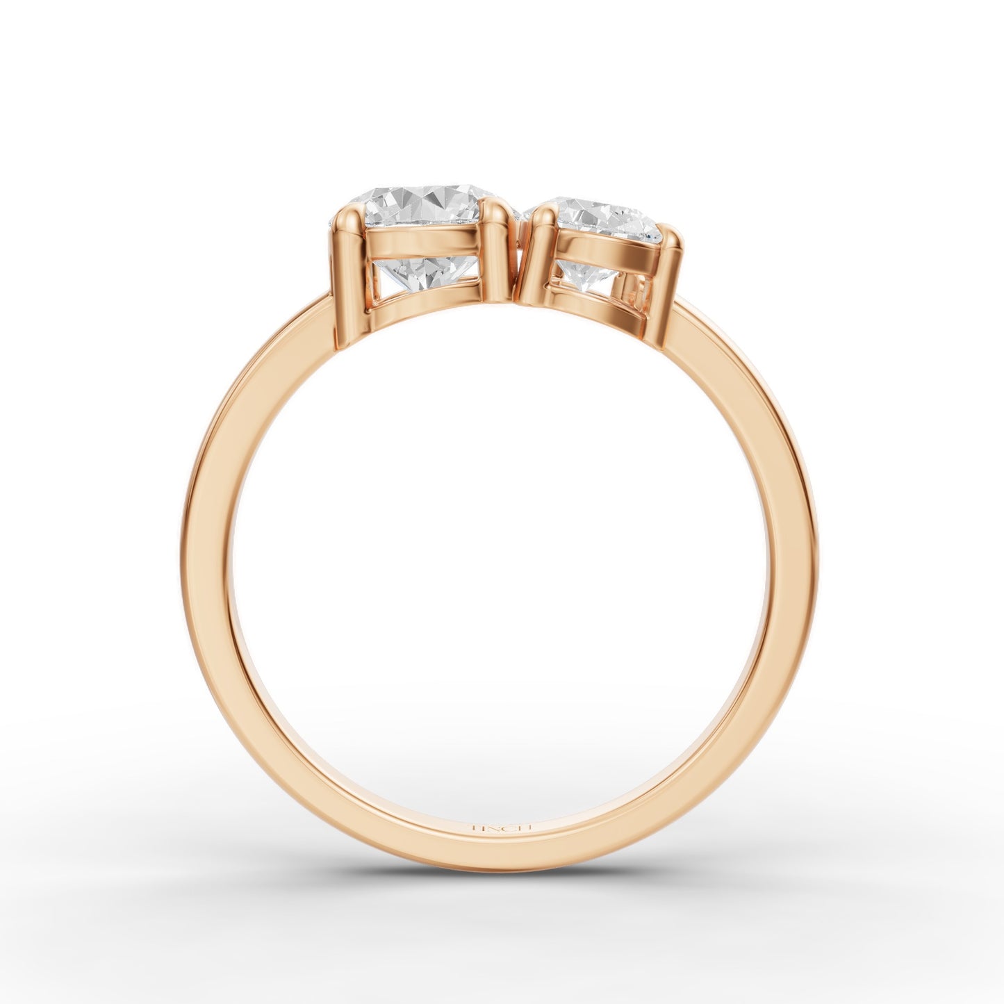 Round Pear Toi-Et-Moi Engagement Ring in Lab Grown Diamond