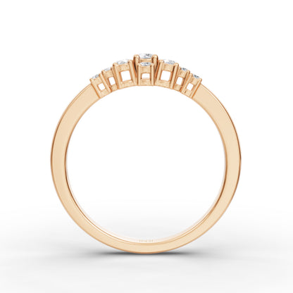Petite Cluster Stack Ring in Lab Grown Diamond