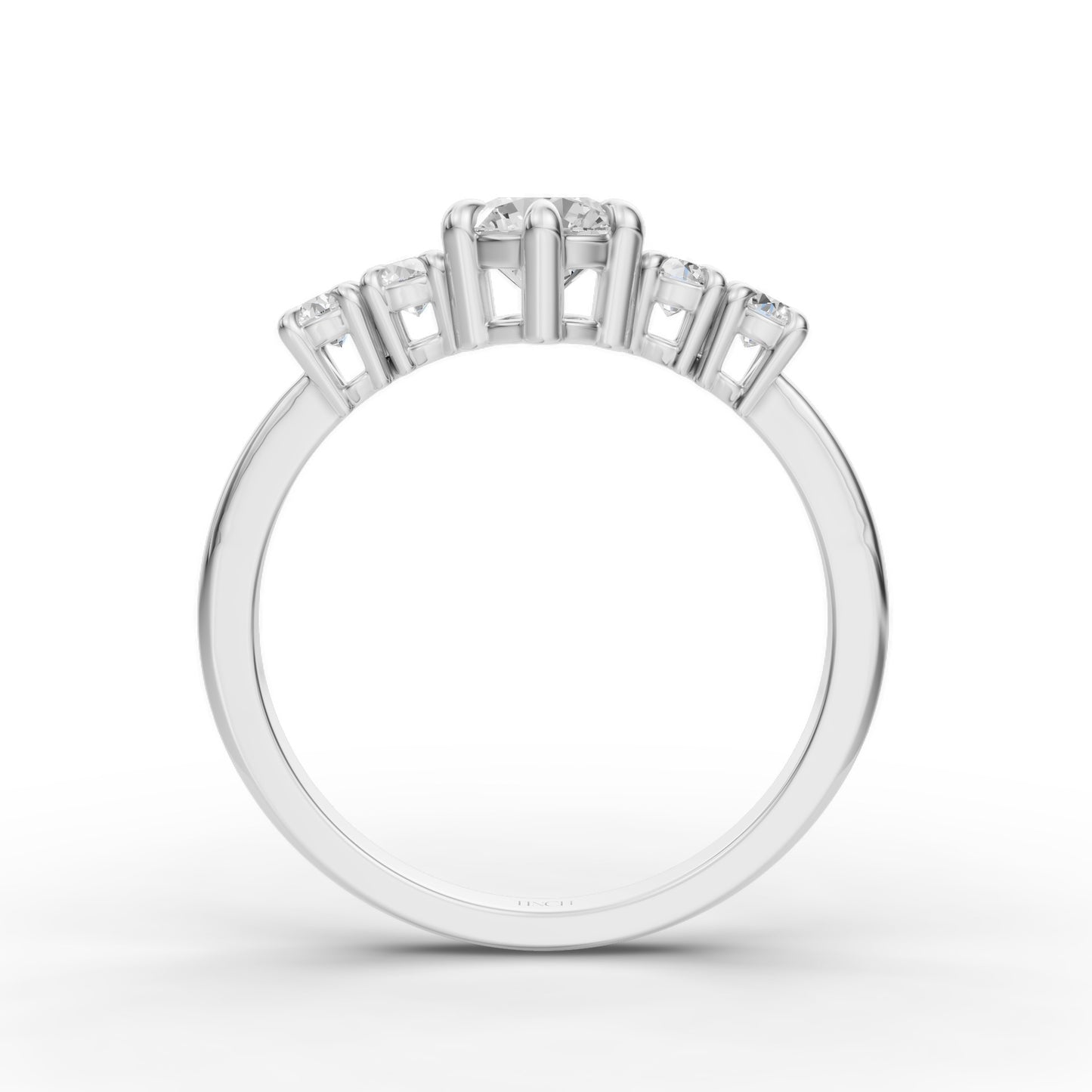 Petite Round Stack Ring in Lab Grown Diamond