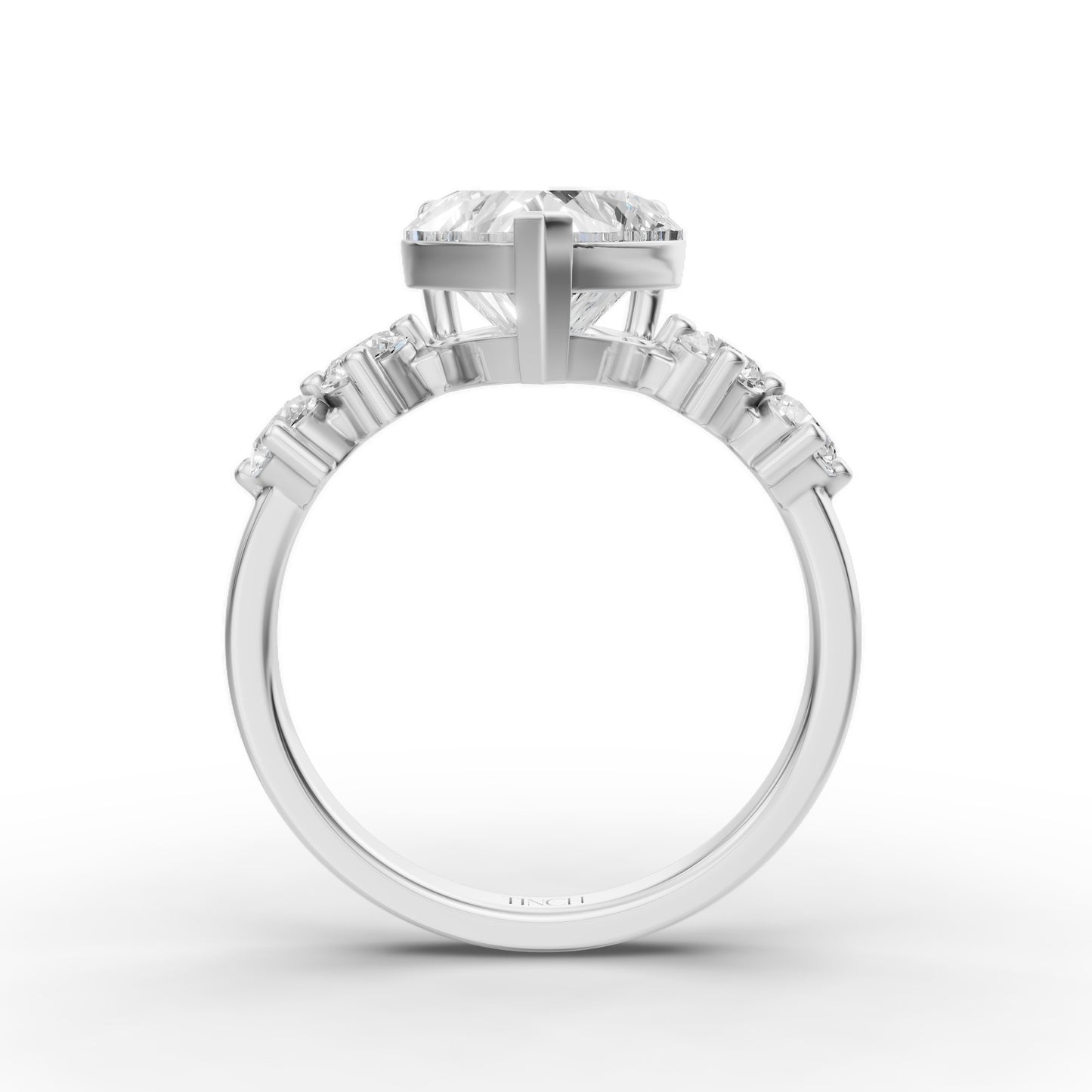 Classic Heart Solitaire Engagement Ring in Lab Grown Diamond