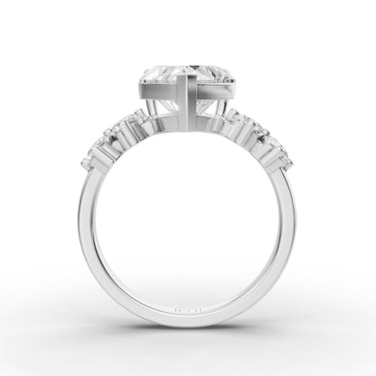 Classic Heart Solitaire Engagement Ring in Lab Grown Diamond