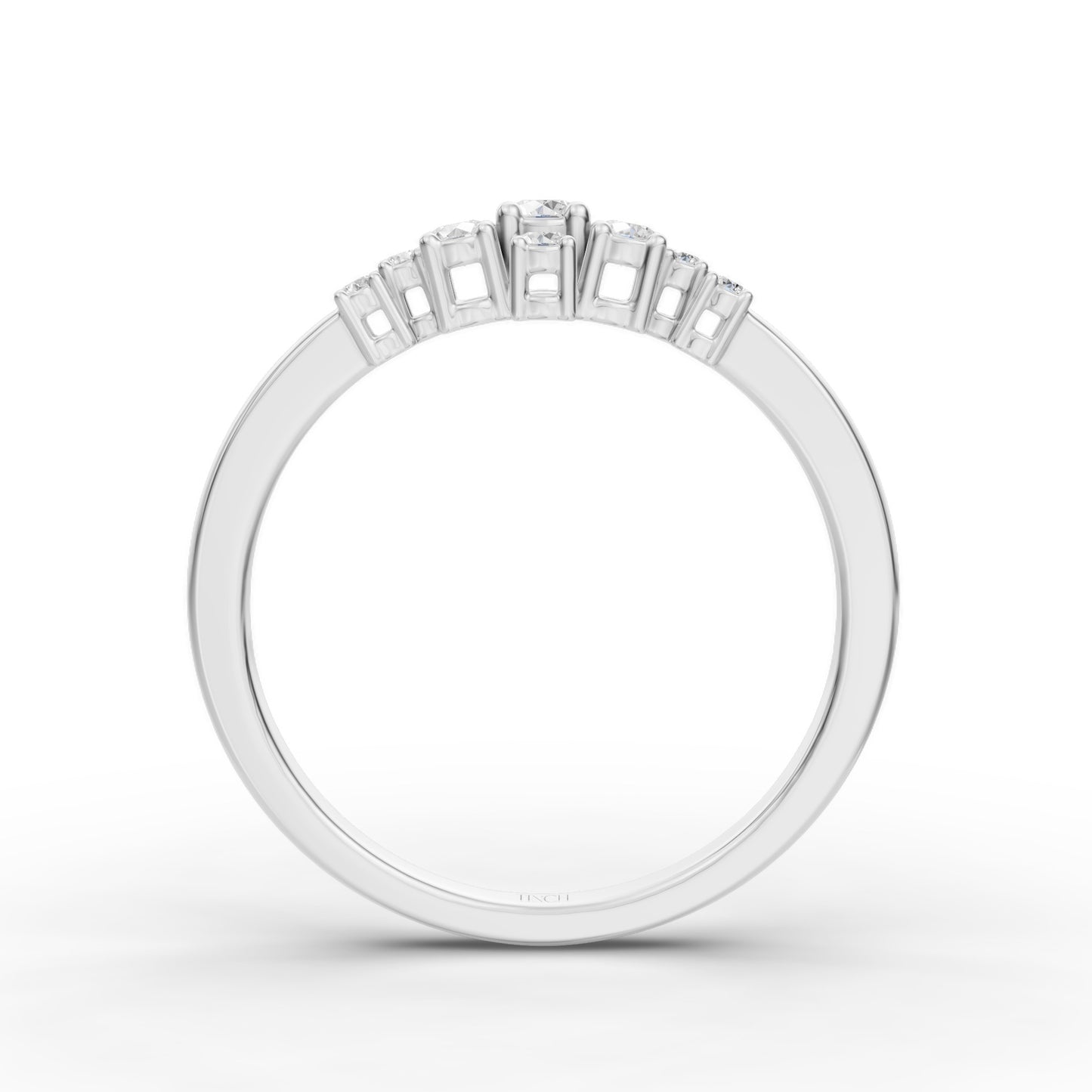 Petite Cluster Stack Ring in Lab Grown Diamond