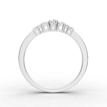 Petite Cluster Stack Ring in Lab Grown Diamond