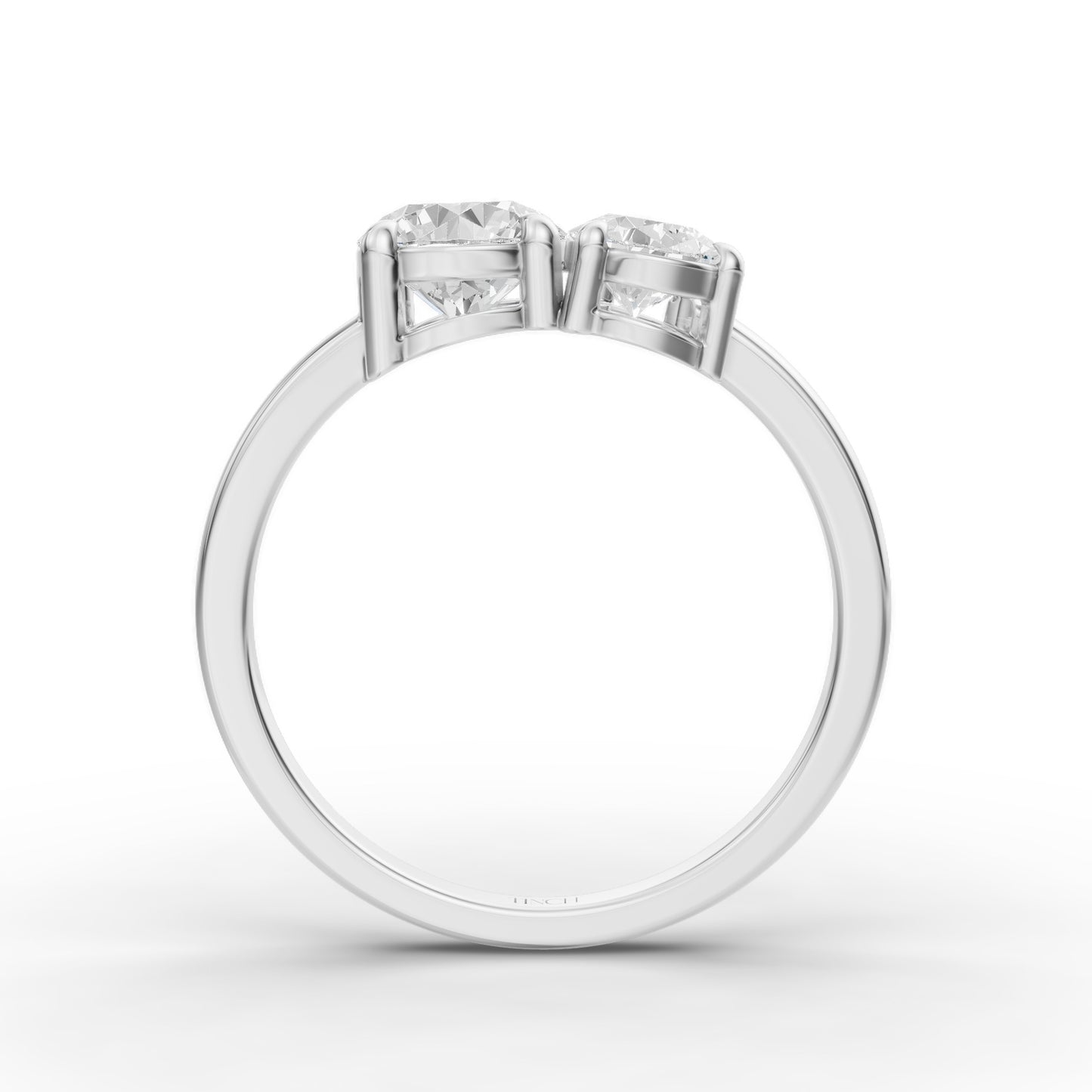 Round Pear Toi-Et-Moi Engagement Ring in Lab Grown Diamond