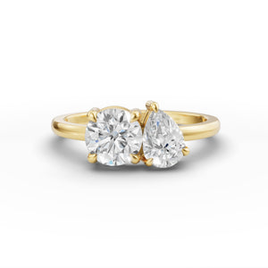 Round & Pear Toi et Moi Engagement Ring | Lab-Grown Diamond