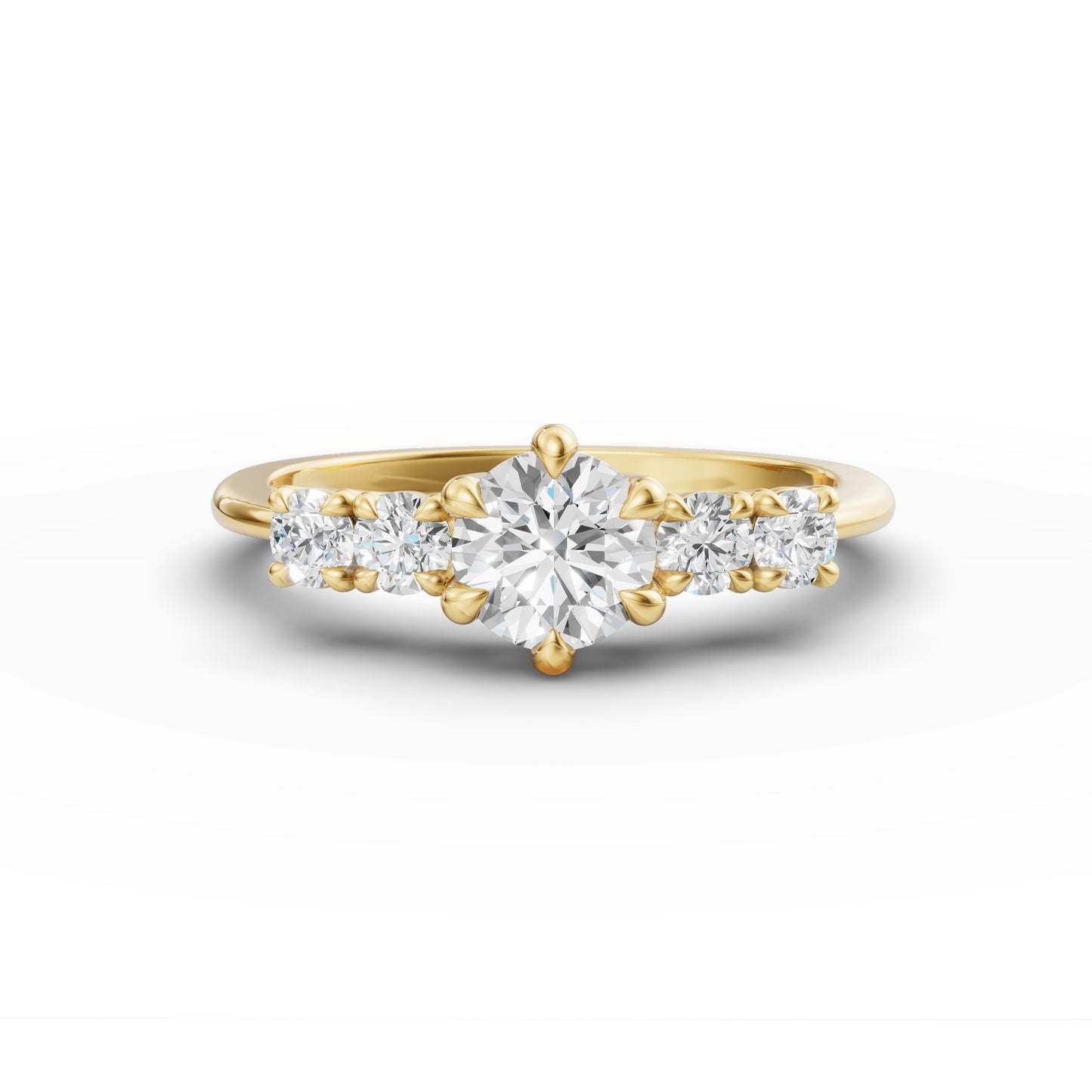 Petite Round Stack Ring in Lab Grown Diamond