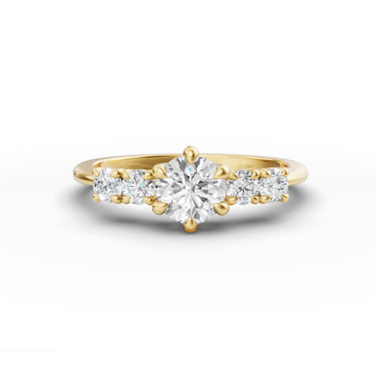 Petite Round Stack Ring in Lab Grown Diamond