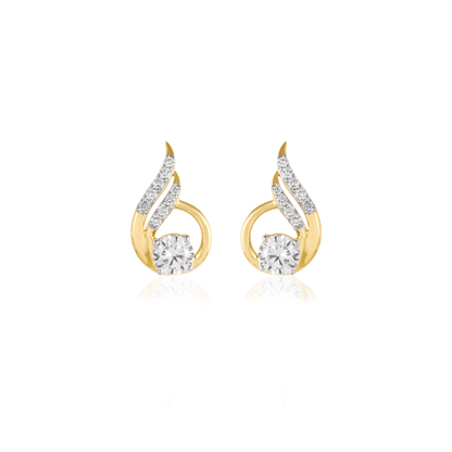 Diamond gold earrings for women