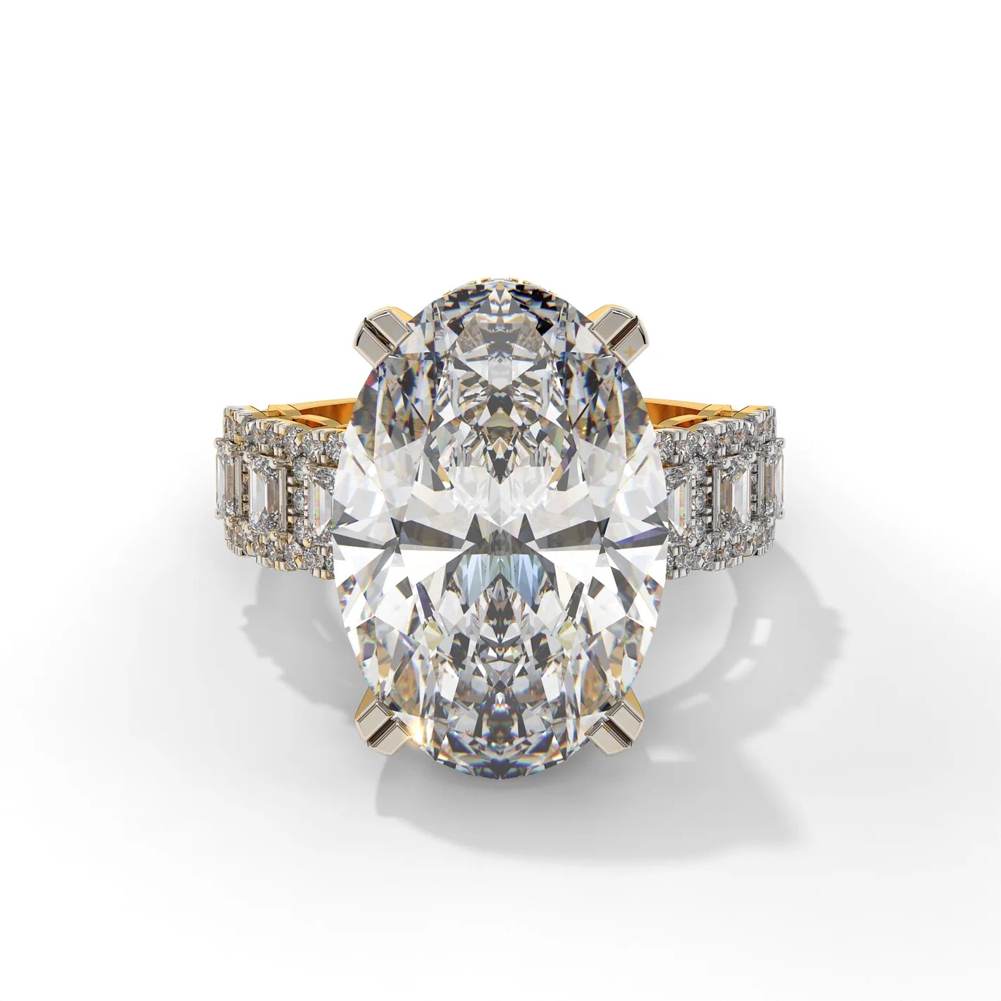 Monarch 10 Ct Oval Engagement Ring in Lab Grown Diamond