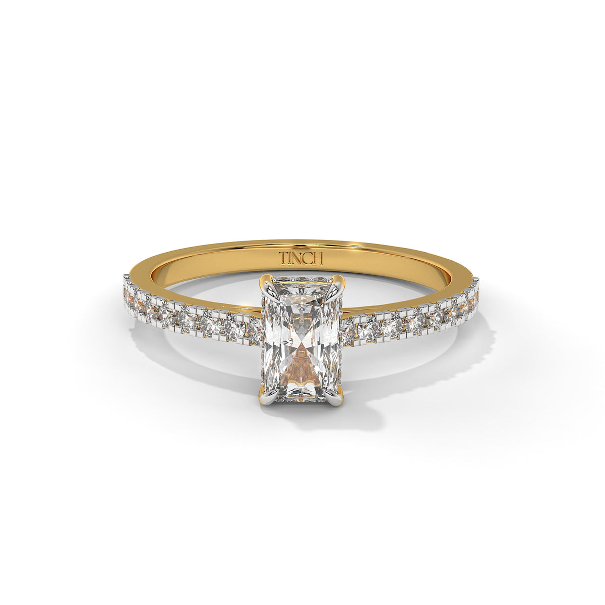 Eterna Radiant-Cut Ring, IGI-Certified, angled view