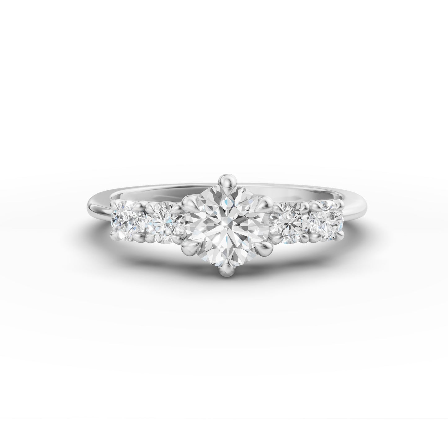 Petite Round Stack Ring in Lab Grown Diamond
