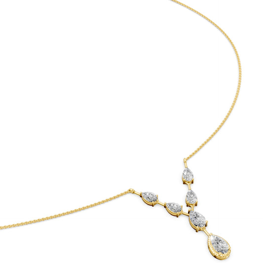 Pear Drop Solitaire Necklace in Lab Grown Diamond