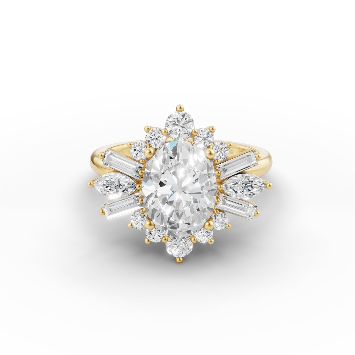 One Of One Oval Heirloom Engagement Ring in Lab Grown Diamond