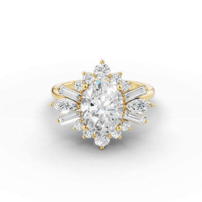 One Of One Oval Heirloom Engagement Ring in Lab Grown Diamond