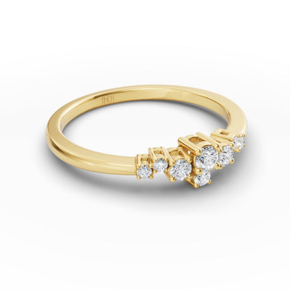 Petite Cluster Stack Ring in Lab Grown Diamond