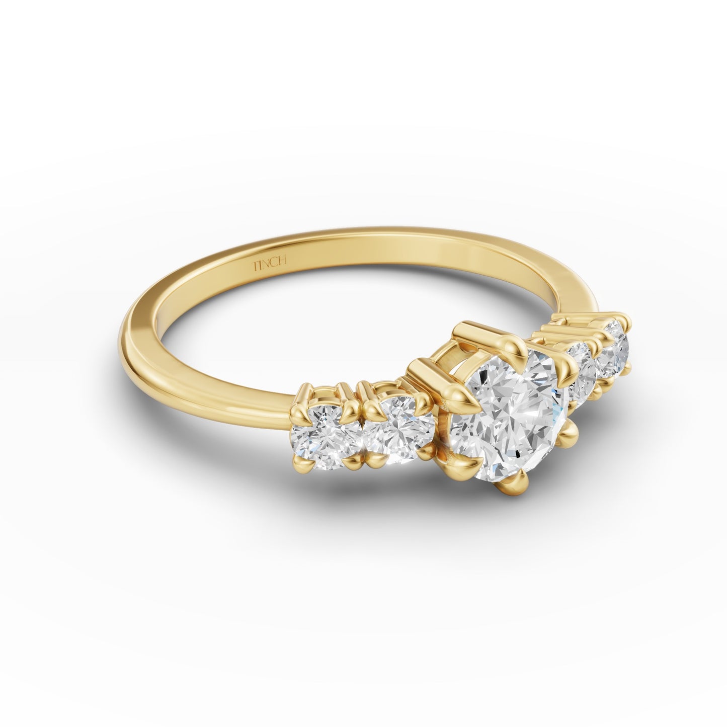 Petite Round Stack Ring in Lab Grown Diamond